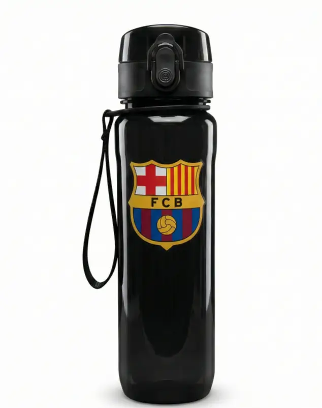 Czarny bidon FC Barcelona TRITAN o pojemności 500 ml idealny na trening