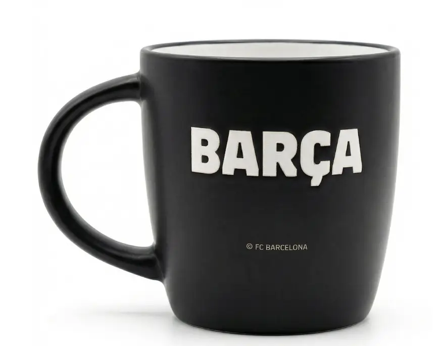 Licencjonowany kubek FC Barcelona z napisem BARCA