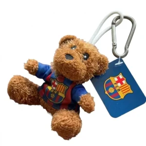 Brelok maskotka misiek w klubowej koszulce FC Barcelona z numerem 10 na plecach